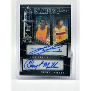 2024 Leaf Metal Women Of Sport Lisa Leslie & Cheryl Miller Black Dual Auto 1/1